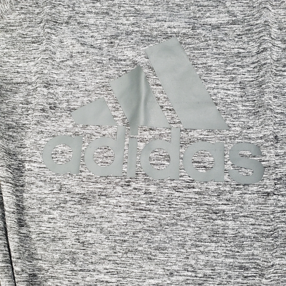 NEW Adidas Logo Tee Shirt Top Swim Top XL Grey - Picture 7 of 16